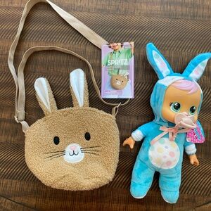 Target Spritz Easter Sling Basket Bunny Crossbody Bag and Bunny Cry Baby